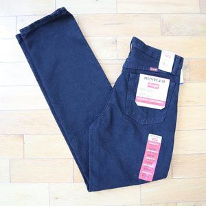 NWT Wrangler Rustler Black Straight Leg Jeans, Size 30